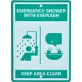 Global Industrial Emergency Eyewash/Shower Station Sign, Replacement 708RP547